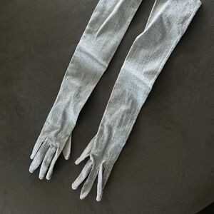 Vintage Long Gray Gloves